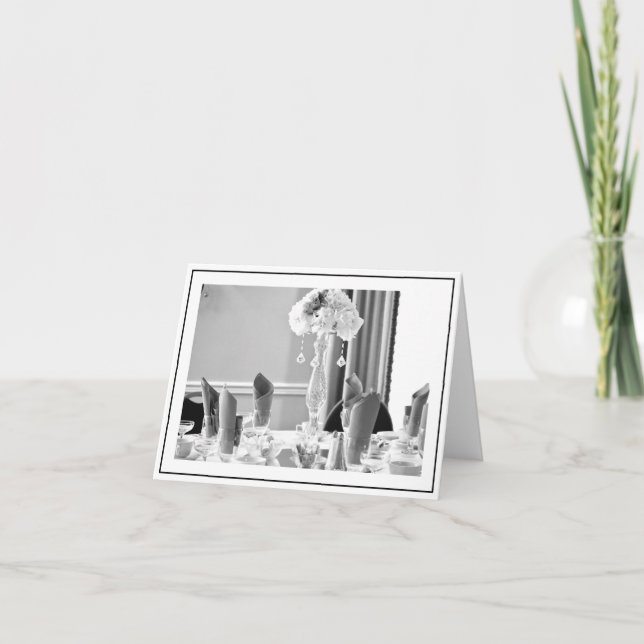 Elegant Table Setting Thank You Card (Front)