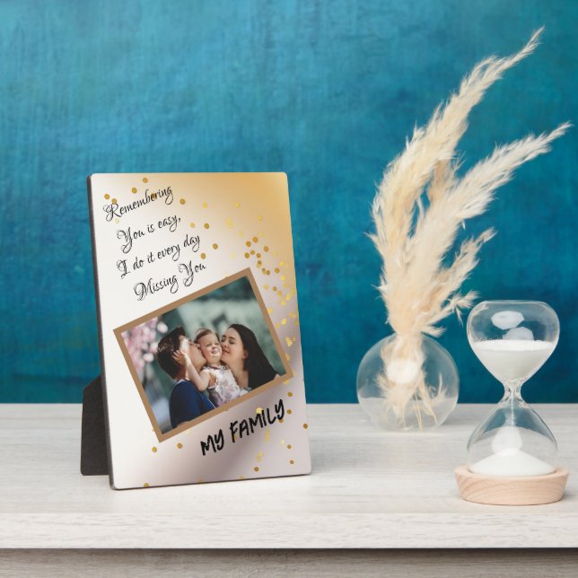Elegant Tabletop Plaque with Easel Adds a Touch (Side)