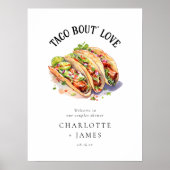 Elegant Taco Bout Love Couples Shower Welcome Sign (Front)