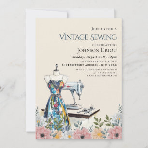 Elegant Tailor & Sewing Party Invitation