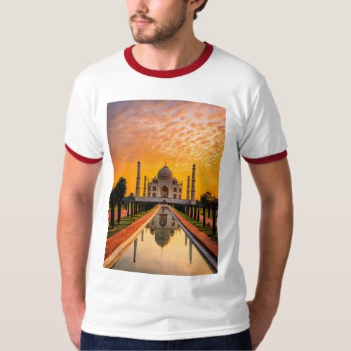 Elegant Taj Mahal Silhouette T_Shirt