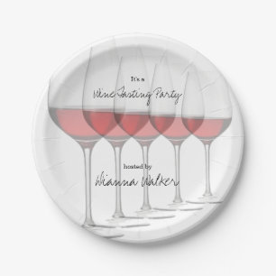 Elegant Tall Red Wine Glasses Paper Plates