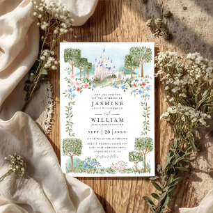 Elegant Tangled Lanterns Budget QR Code Wedding Invitation