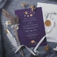 Elegant Tangled Lanterns Modern QR Code Wedding