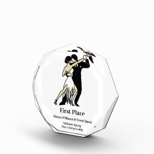 Elegant Tango Dance Acrylic Award