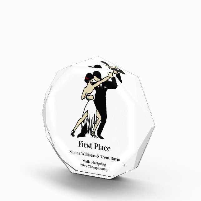 Elegant Tango Dance Acrylic Award (Right)