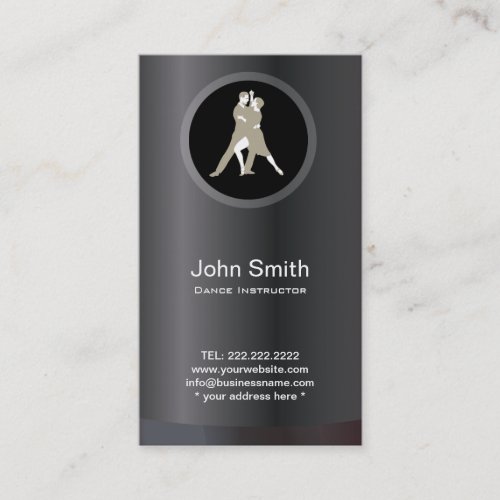Elegant Tango Dance Lesson Business Card