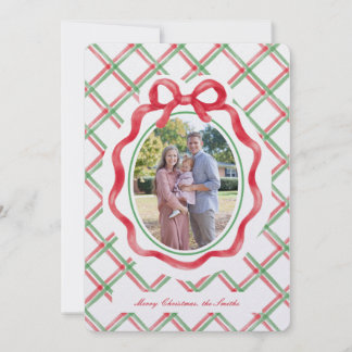 Elegant Tartan Christmas Photo Card