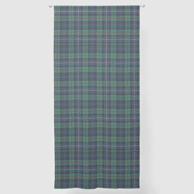 Elegant Tartan Country Plaid Checkered Robertson Sheer Curtains (Front)