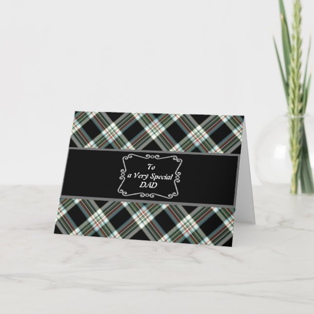 Elegant Tartan Father's Day Card (Front)