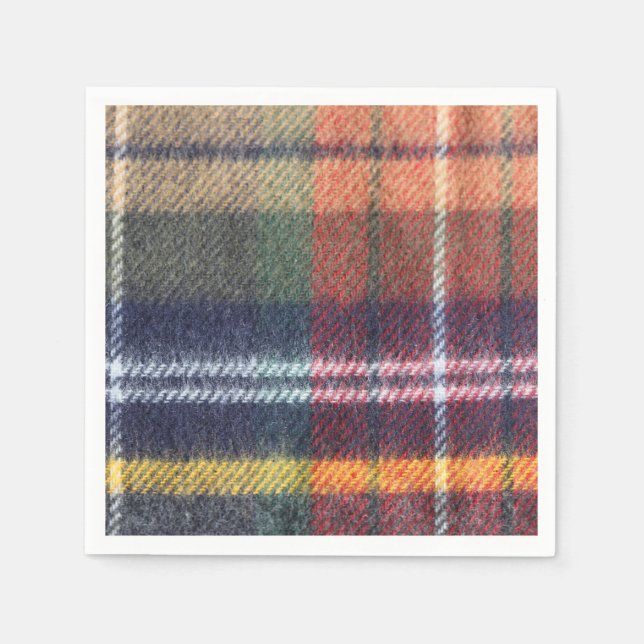 Elegant Tartan Paper Napkin (Front)
