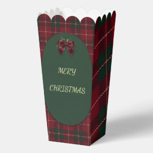 Elegant Tartan Plaid Christmas Holiday Favor Boxes