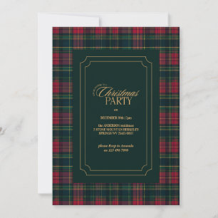 Elegant Tartan Plaid Family Photo Christmas Holiday Card