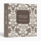 Elegant Taupe Damask Brocade Professional Binder