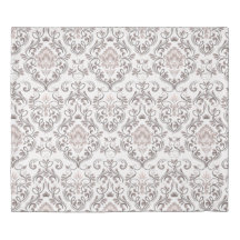 Elegant Taupe & Gray Damask Duvet Cover | Soft Neu