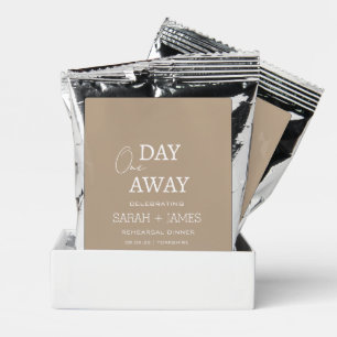 Elegant Taupe Rehearsal Dinner Wedding Coffee Drink Mix