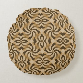 Elegant Taupe Round Pillow by expressivetees at Zazzle