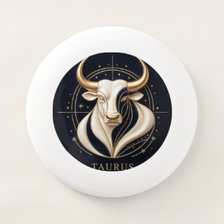 ♉ Elegant Taurus Zodiac Gold Bull Astrology ✨ Wham-O Frisbee
