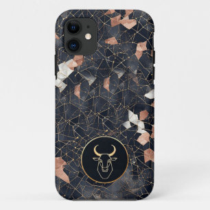 Elegant Taurus Zodiac Sign Design iPhone 11 Case