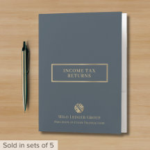 Elegant Tax Return Folders for Accountants