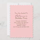 elegant  tea cup vintage floral birthday party invitation (Back)