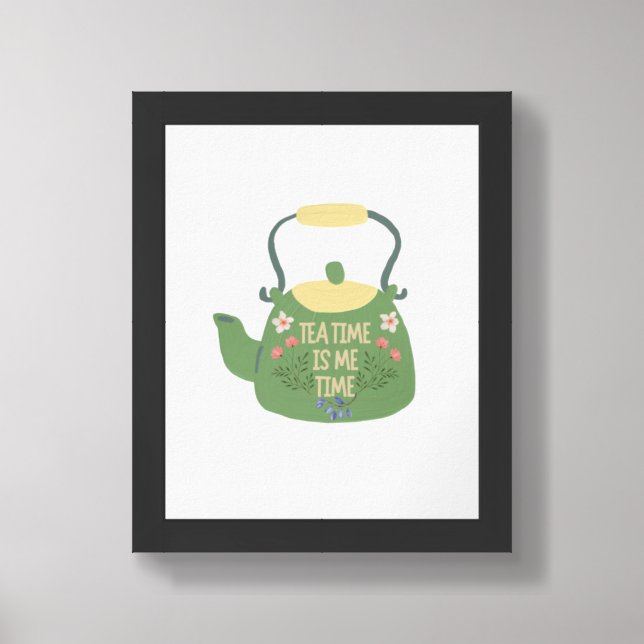 Elegant Tea-Inspired Wall Art (Framed Front)