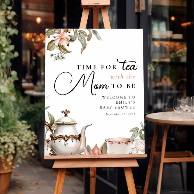 Elegant Tea Party Baby Shower Foam Board (Creator Uploaded)