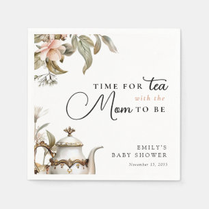 Elegant Tea Party Baby Shower Napkins
