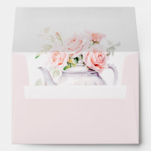 Elegant Tea Party Bridal Shower Envelope