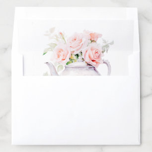 Elegant Tea Party Bridal Shower Envelope Liner