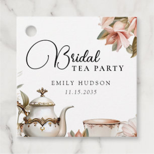 Elegant Tea Party Bridal Shower Favor Tags