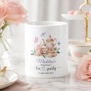 Elegant Tea Party Butterflies Baby Shower Coffee Mug