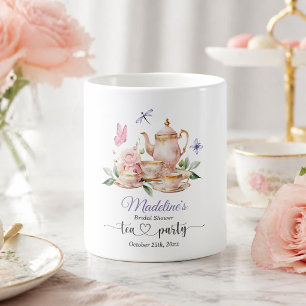 Elegant Tea Party Butterflies Bridal Shower Coffee Mug