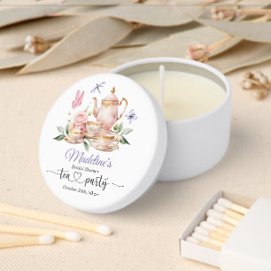 Elegant Tea Party Butterflies Bridal Shower  Mini Candle Favors