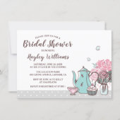 Elegant Tea Party Butterfly Floral Bridal Shower Invitation (Front)