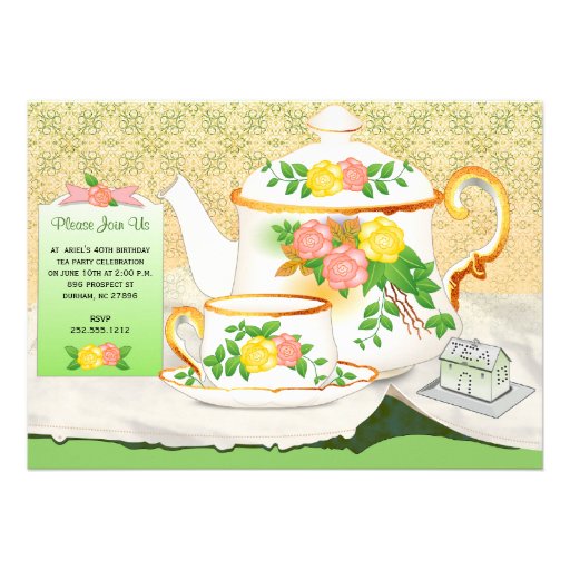 Elegant Tea Party Invitations 2