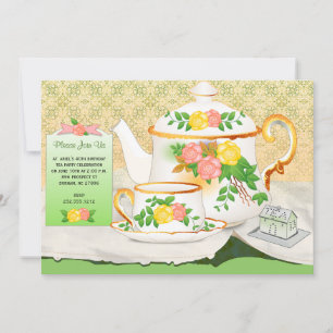 Elegant Tea Party Invitation