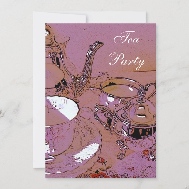 Elegant Tea Party invitation (Front)