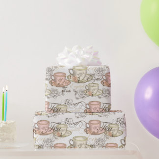 Elegant Tea Party Wrapping Paper