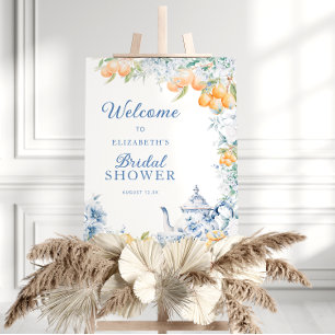 Elegant Tea Pot Bridal Shower Welcome Foam Board