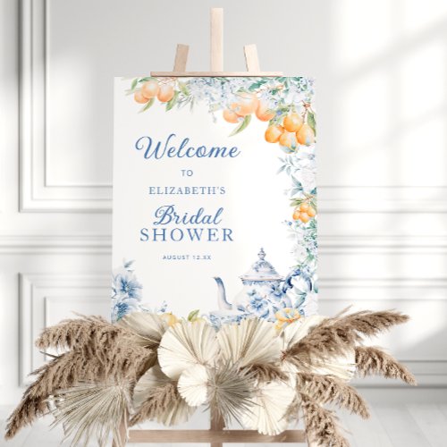 Elegant Tea Pot Bridal Shower Welcome Foam Board
