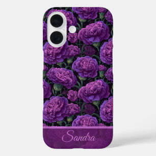 Elegant Teacher Appreciation Gift Carnation Floral iPhone 16 Case