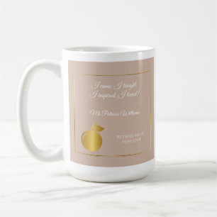 Elegant Teachers Golden Pastel Retirement Party  Coffee Mug