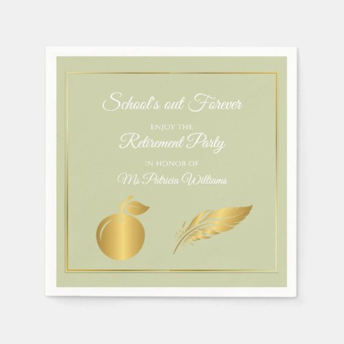Elegant Teachers Golden Pastel Retirement Party 