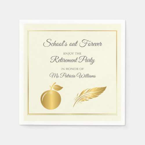 Elegant Teachers Golden Pastel Retirement Party 