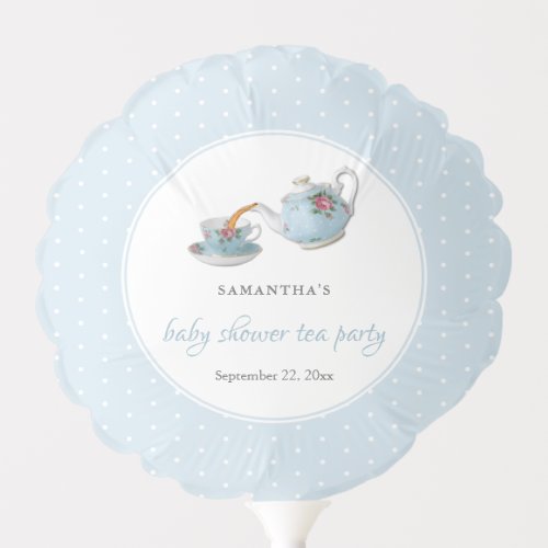 Elegant Teacups Baby Shower Tea Party Balloon