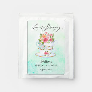 Elegant Teacups Bridal Shower Tea Bag Drink Mix