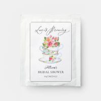 Elegant Teacups Bridal Shower Tea Bag Drink Mix