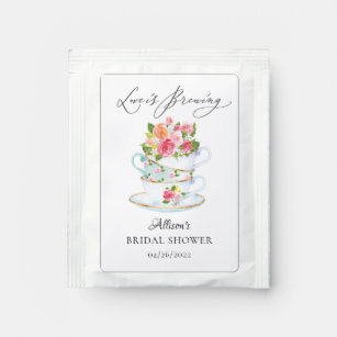 Elegant Teacups Bridal Shower Tea Bag Drink Mix