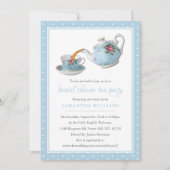 Elegant Teacups Bridal Shower Tea Party Invitation (Front)